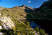 Il Lac Long Superieur nella Valle des Merveilles parco nazionale del Mercantour Alpes-maritimes Francia.